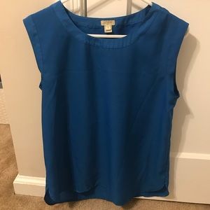 Jcrew royal blue silk top